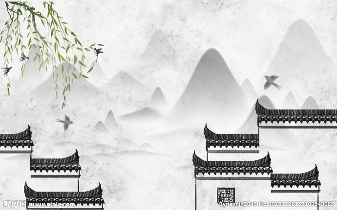 G山水风景水墨中
