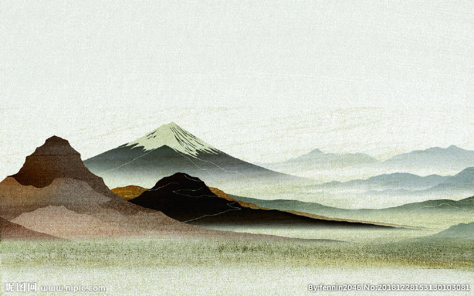G山水风景水墨中