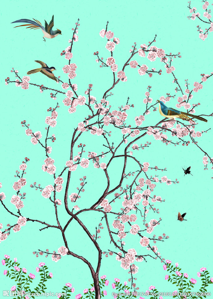 G梅花背景墙梅花