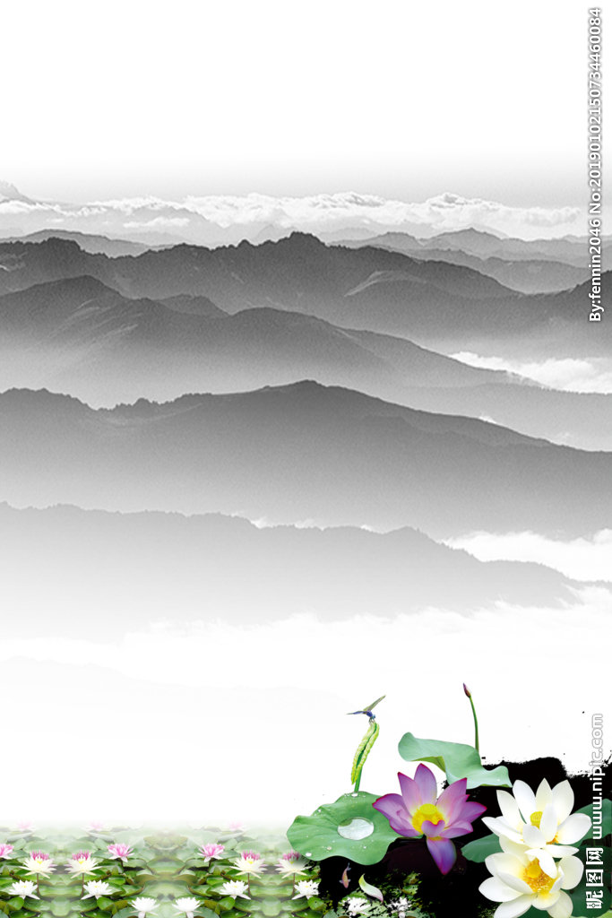 G淡绿色山脉背景
