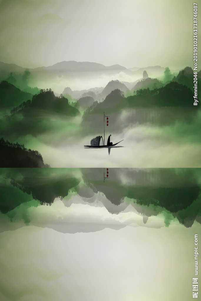 G传统水墨禅意风