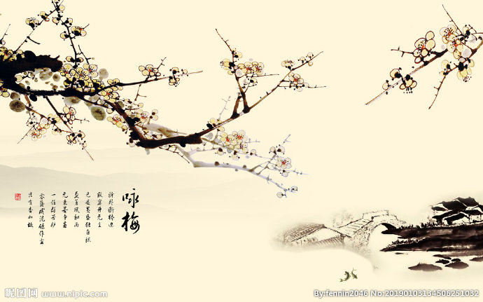 G中式传统梅花国