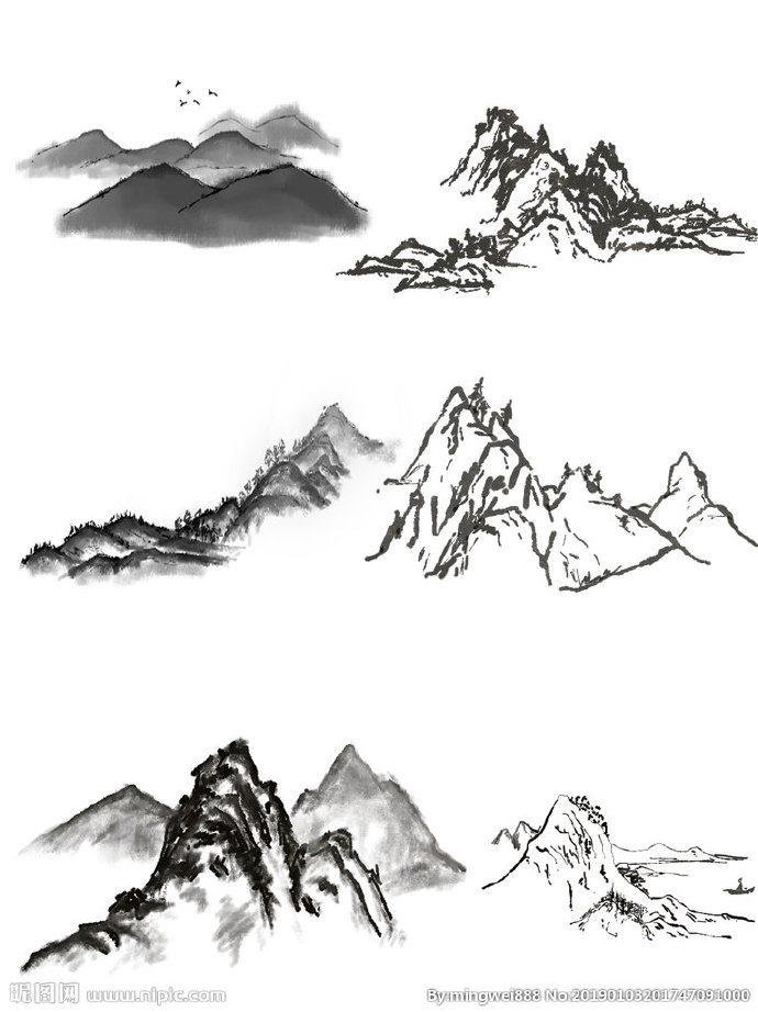 G中国风山脉背景