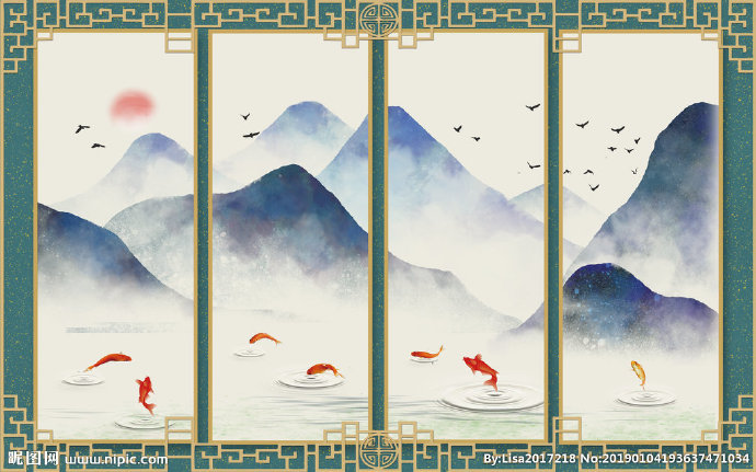 G新中式玄关屏风