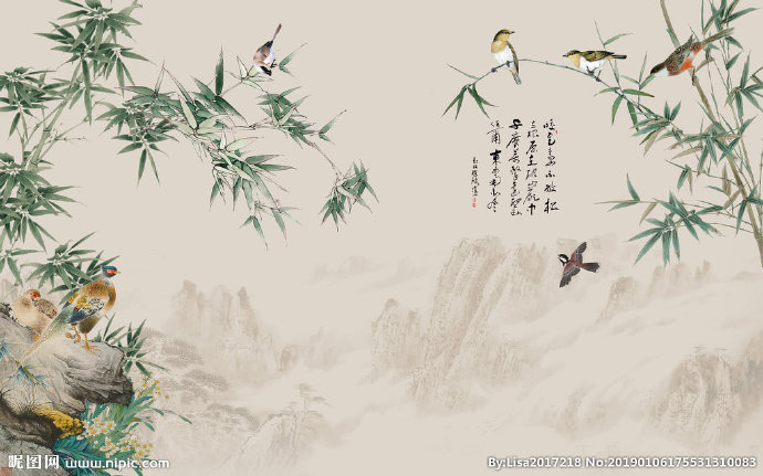 G竹报平安屏风电