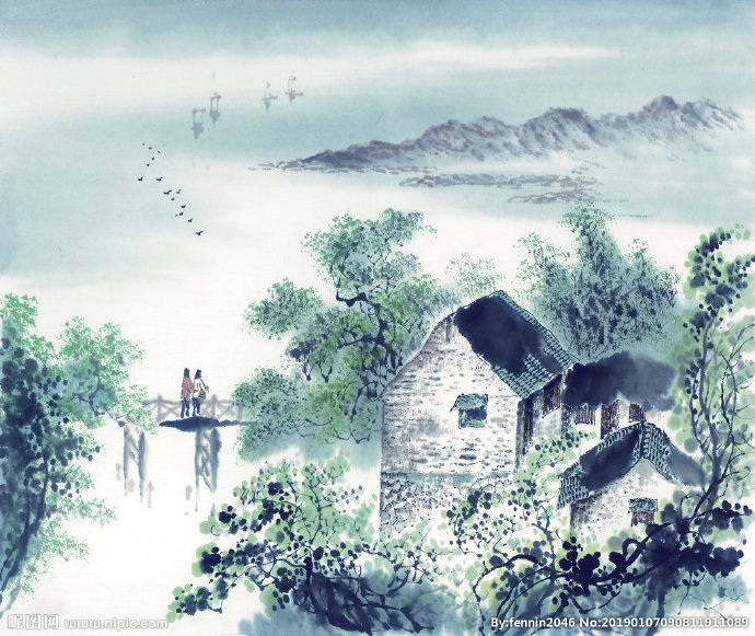 G山村风景中式国