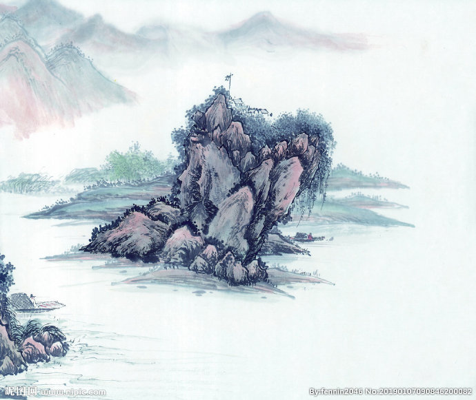 G水墨风景中式国
