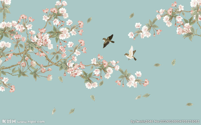 G中式梅花喜鹊画