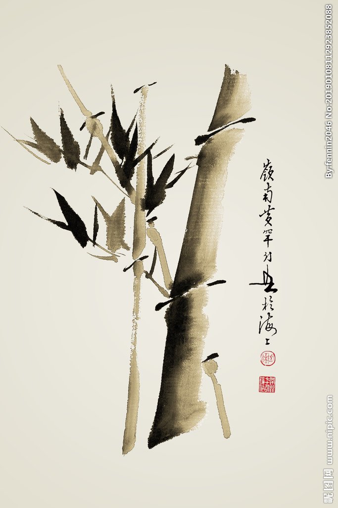 G简约中式植物竹