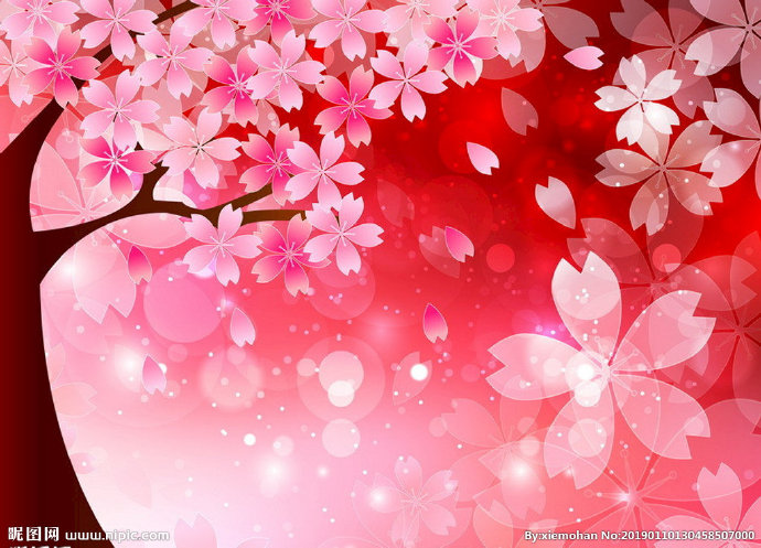 G樱花树插画背景