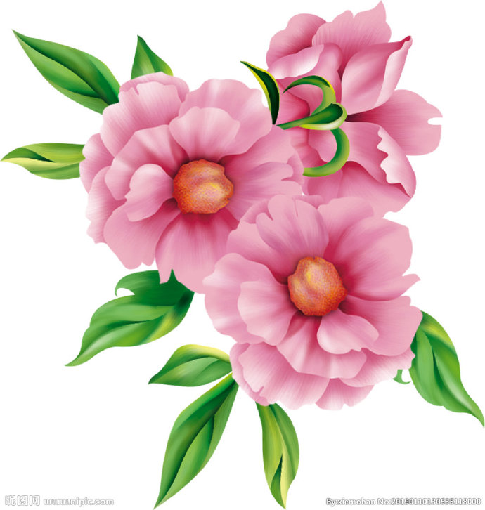 G手绘花背景墙手