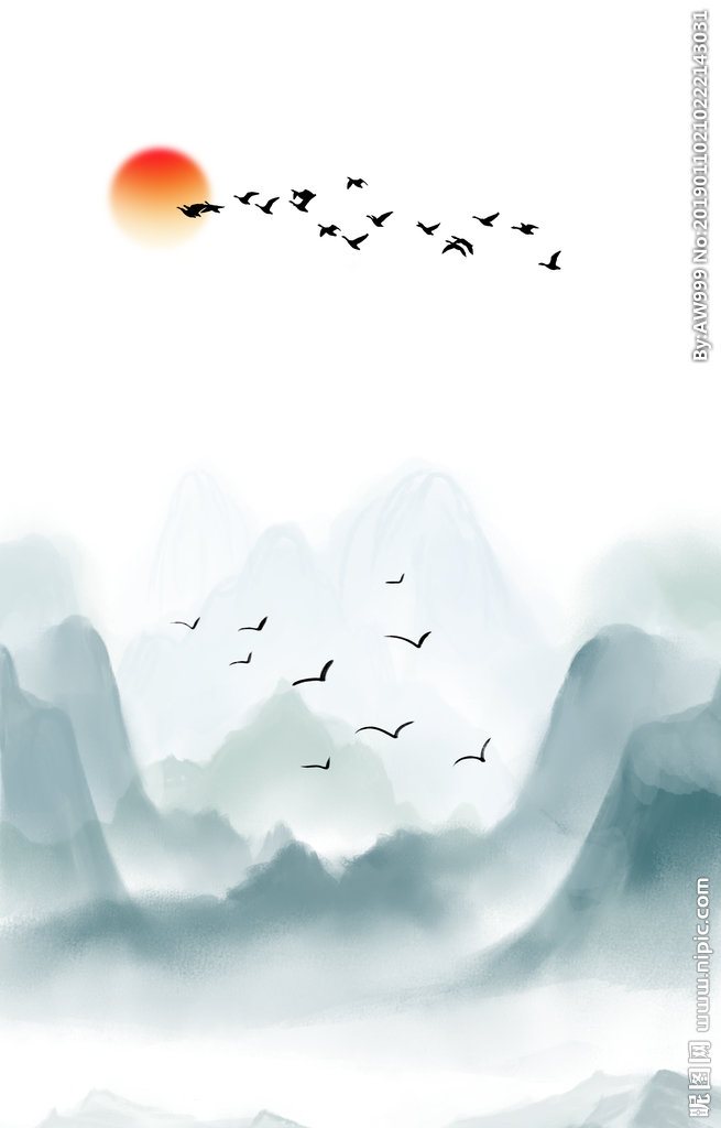 G水墨山水背景墙