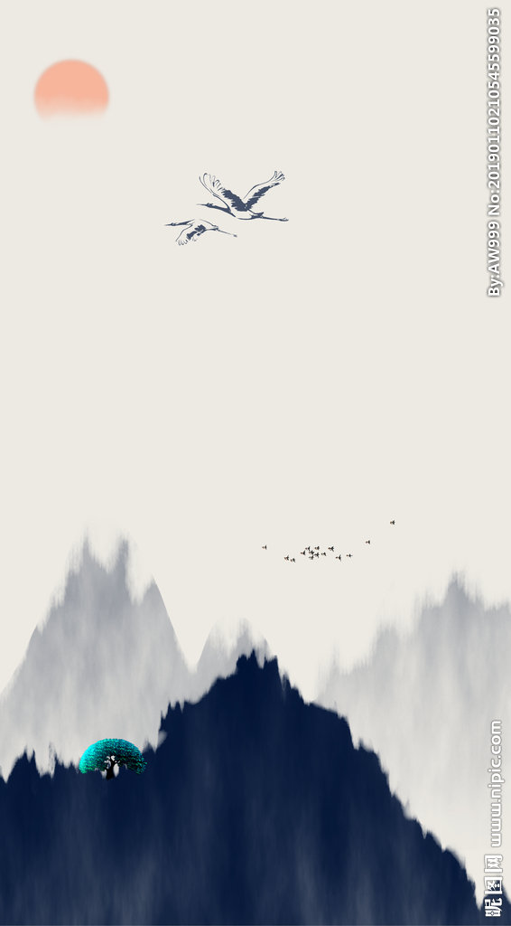 G水墨山水背景墙