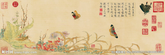 G蝶恋花水墨画背