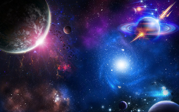 蓝紫色梦幻唯美星