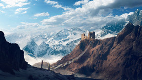 雪山风景图片壁画