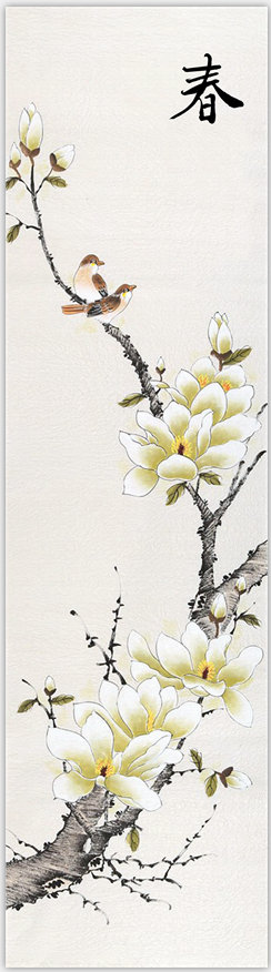 新中式国画春玄关