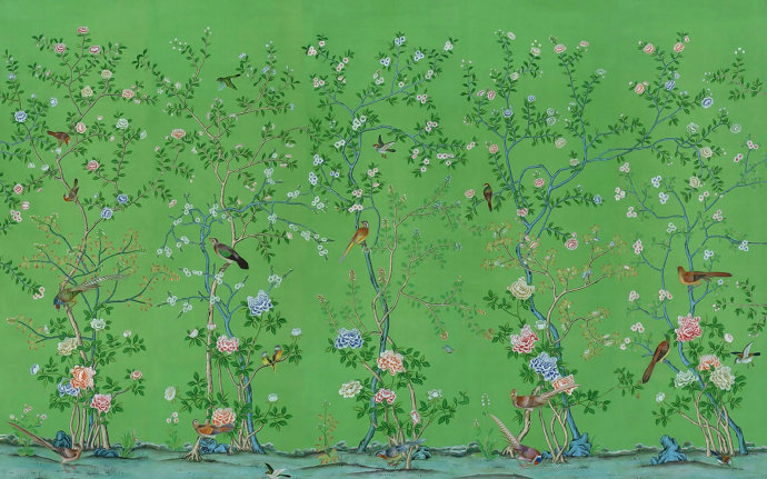 绿色环保手绘花鸟