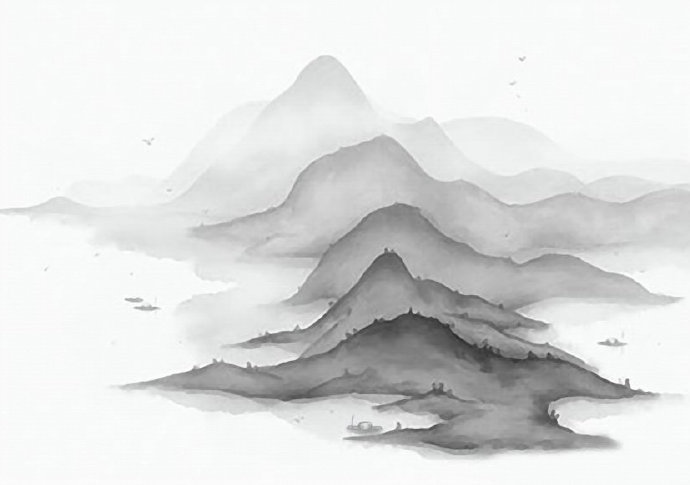 现代中式水墨山水