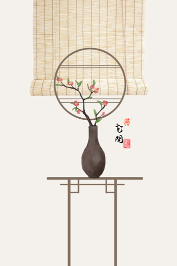 中式玄关装饰画玉