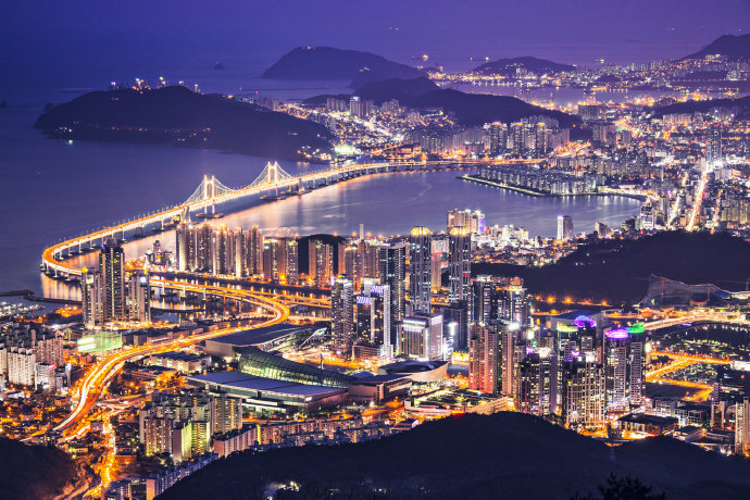 抽象水彩油画城市