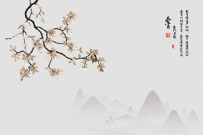 春手绘工笔玉兰花