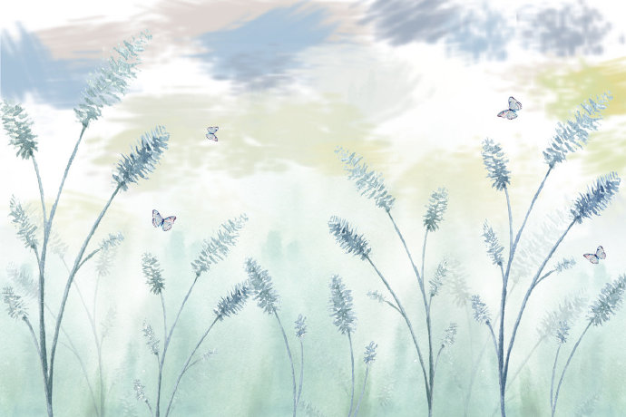 简约手绘花朵背景