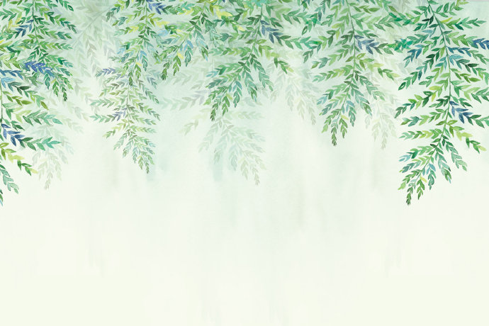 中式简约叶子背景