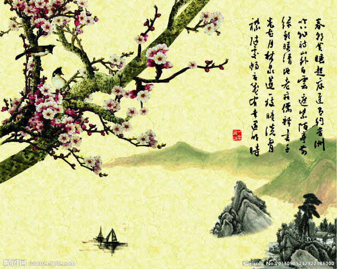 G春梅背景墙春梅