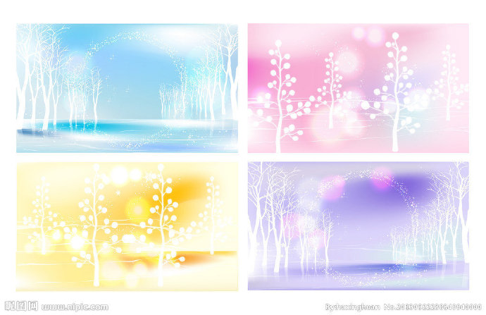 G梦幻树木背景墙