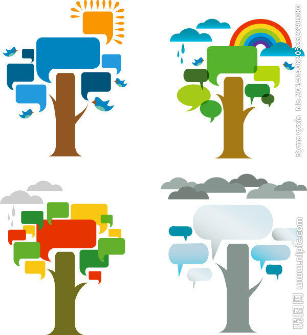 G四季树木背景墙