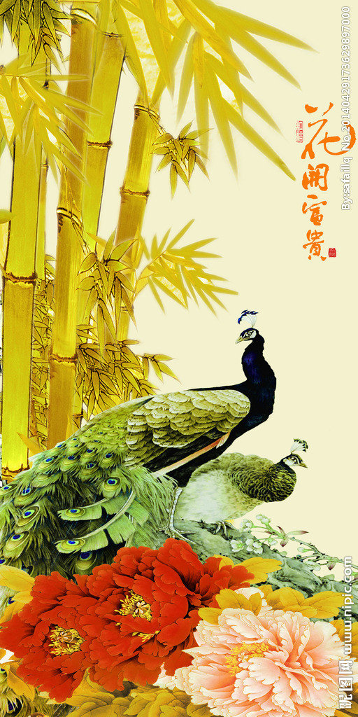 G花开富贵玄关 