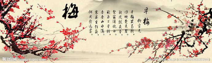 G梅花背景墙梅花