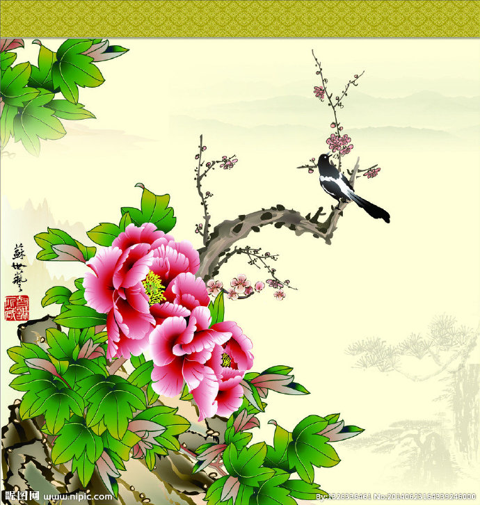 G保和堂牡丹背景