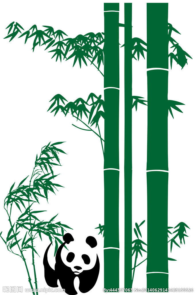 G熊猫竹子背景墙