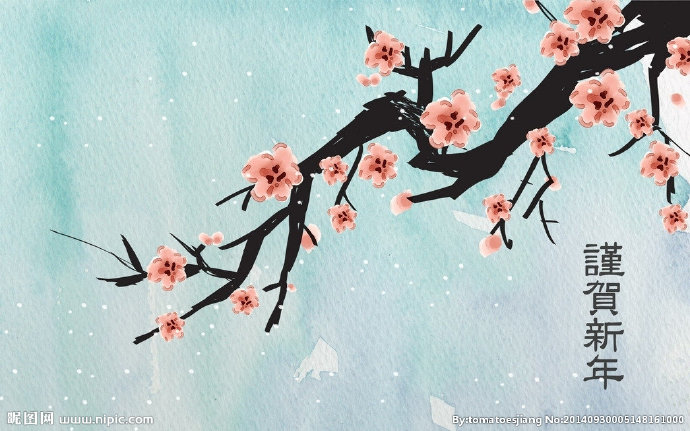 G梅花图背景墙梅