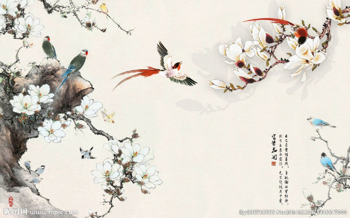 G新中式花鸟电视