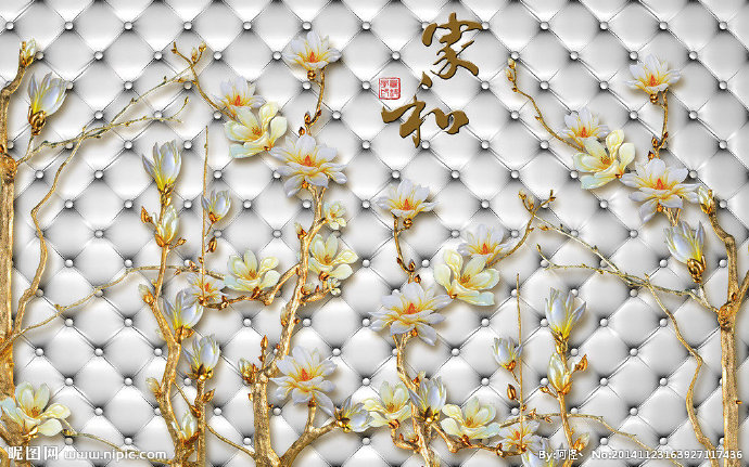 G软包玉兰背景墙