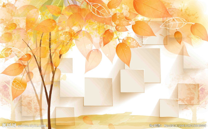 G金色树背景墙金