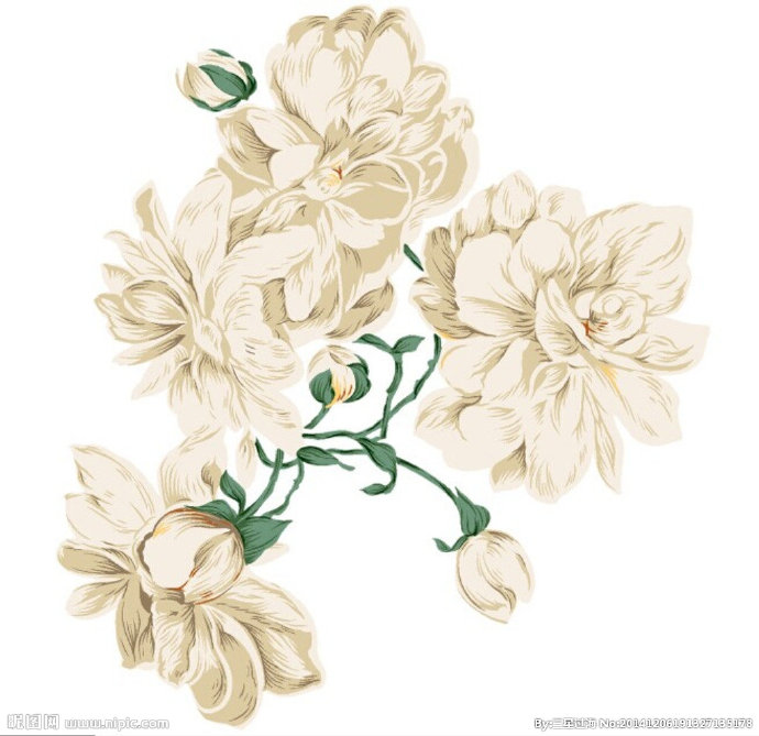 G水墨花 背景墙