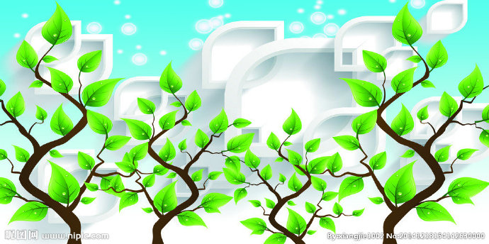 G矢量树木背景墙