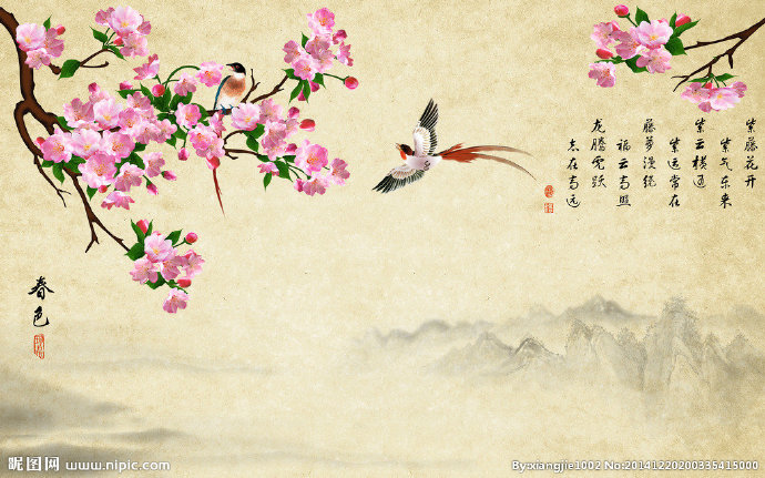 G山水背景墙背景