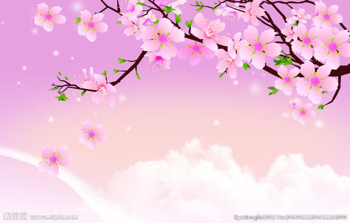 G粉红梅花背景背