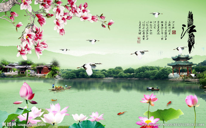 G山水国画背景墙