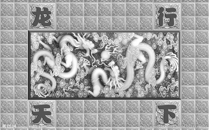 G龙行天下浮雕电