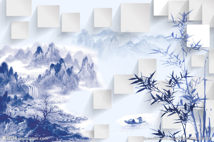 G水墨虚竹3D图