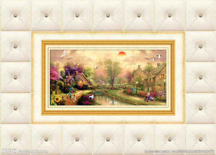 G软包风景油画背