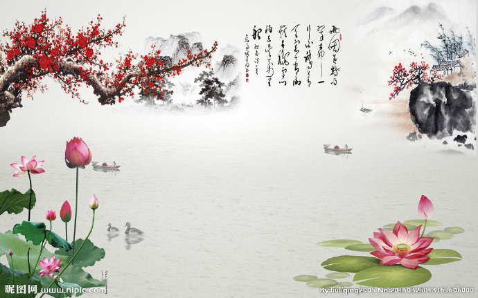 G中国风山水画背