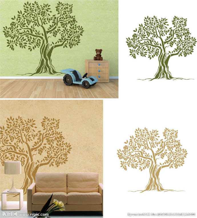 G橄榄树背景墙背