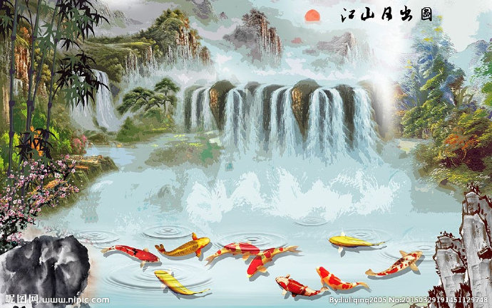 G木刻油画背景墙